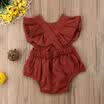 Newborn Infant Baby Girl 0-12M Romper Jumpsuit Beach Wear Flying Sleeves