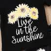 Sommer Kleinkind Mädchen Kinder Sonnenblumen Tops T-shirt Hose Outfits Sets
