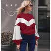 USA Casual Loose Long Sleeve Sweater Womens V-neck Knitwear Pullover Jumper Tops