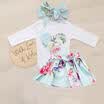 Newborn Kid Baby Girls Floral Clothes Jumpsuit Romper Bodysuit Skirt Outfits Set