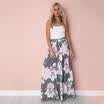 Womens Floral Palazzo Pants High Waist Wide Leg Culottes Casual Long Trousers