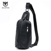 BULLCAPTAIN 2018 Mens Famous Brand Shoulder Bags Fashion Leather Crossbody Bags Male casual messenger bag sling chest bag