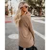 Plus Size Summer Womens Casual Boho Solid T Shirt V-Neck Loose Tops Blouse