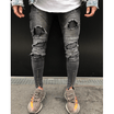 Men Stylish Ripped Jeans Pants Biker Skinny Slim Straight Denim Trousers USA