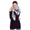 New Women Square Scarf Faux Cashmere Pashmina Contrast Color Plaids Tassels Vintage Shawl
