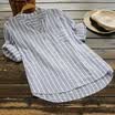 Women Retro V Neck Long Sleeve Casual Loose Baggy Tunic Tops Blouse Plus Size