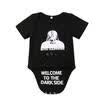 Newborn Baby Boy Girl Black Romper Jumpsuit Kid Cotton Bodysuit Sunsuit Outfits