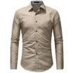 US Luxury Men Casual Splice Long Sleeve Slim Fit Dress Shirt Formal T Shirt Tops