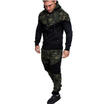 2Pcs Mens Tracksuit Hoodies Sweatshirt Pants Sets Sport Wear Zipper Casual Suit