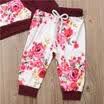 3PCS Newborn Baby Girl Clothes Cotton T-shirt printed TopsPants Outfits Sets