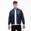 US Mens Padded Bomber Jacket Bike Motorcycle Coat Zip Fit Outwear Streetwear