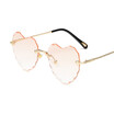 New Arrival Love Heart Sunglasses for Women Fashion Rimless Sun Glasses for travel Cute Sexy Candy Colors Ladies Eyewear UV400