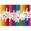 Removable Colorful Pencil Wall Sticker Back To School Words Art Mural Room Decor