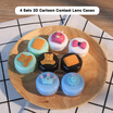 Portable Contact Lens Case 3D Cartoon Contact Lens Mate Box Container 4pcs Contact Lens Care Travel Kits Portable Contact Lens Case 3D Cartoon Contact Lens Mate Box Container 4pcs Contact Lens Care Travel Kits