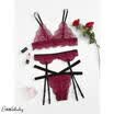 Sexy Womens Lingerie Corset Lace Flowers Push Up Top BraBriefs Underwear Set