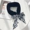 Fashion Women Faux Fur Plush Collar Scarf Wrap Neck Warmer Leopard Print CA