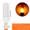 E27 6W LED 99SMD 2000K Flicker Flame Fire Yellow Light Lamp Bulb Three Modes New
