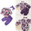 US Stock Newborn Baby Girls Tops Romper Floral Pants Leggings Outfit Set Clothes