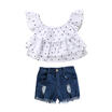Kid Baby Girl Outfit Sets Shirt T-shirt TopsShorts Pants Jeans Clothes US STOCK