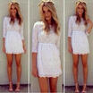 Womens Long Sleeve Casual Summer Cocktail Party Short Slim Dress SizeUK6 16