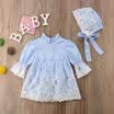 Toddler Girl Princess Dress Kids Long Sleeve LaceHat Party Tutu Dresses Clothes