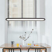 Baycheer HL482092 90CM Black Acrylic Oval Shaped Led Linear Pendant Lighting
