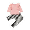 2pcs Newborn Toddler Infant Baby Boy Girl Clothes T-shirt TopsPants Outfits Set
