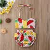 Infant Baby Girls Floral Bikini Suit Sets Swimmable Swimwear Swimsuit Beachwear