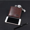 Mens Leather Coin Bifold Credit ID Card Holder Slim Wallet Billfold Purse Clutch