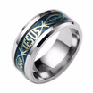 NeillieN hot supply religious wind Christian Jesus JESUS letters titanium steel ring hand jewelry wholesale