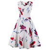 Hepburn Vintage Series Dress Spring And Summer Fashion Printing Design Sleeveless Women Dress