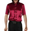 US Luxury Hot Men Slim Fit Shirts Short Sleeve Dress Shirt Casual T-Shirt Formal