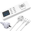 8 Port USB Charging Station with Wireless Charger Desktop Chargers with LED Display Smart IC Technology