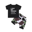 Toddler Kids Baby Boy T Shirt Top Camo Pants Shorts Clothes 2pcs Outfits 1-6T