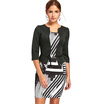 Geometric Printed Bodycon Faux Two-piece Dress