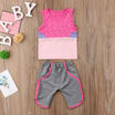 Kids Baby Girl Yoga Running Vest Top Pants Shorts Elastic Leggings Sport Outfits