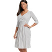 Polka Dot V Neck A Line Dress