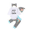 Newborn Infant Baby Girls Boys Long Sleeve TopsPantsHeadbandHat Outfits 4Pcs