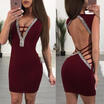 US Women Bandage Bodycon Sleeveless Evening Party Cocktail Club Short Mini Dress