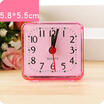 Portable Cute Mini Round Battery Alarm Clock Desktop Table Bedside Clocks Decor