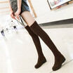 Women Over The Knee Boots Plus Size Hand-made Knitted Woman Boots Round Toe Flat with Shoes Female Footwear