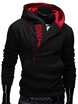 Mens Contrast Color Logo Printed Hoodie