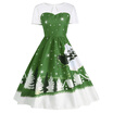 Santa Claus Deer Christmas Vintage Dress