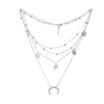 Multilayer Women Fashion Alloy Clavicle Choker Necklace Lady Charm Chain Jewelry