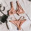 NEW Swimwear Women Triangle Bikini Set Bandage Push-Up Swimsuit Bathing