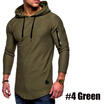 Mens Long Sleeve Hoodie Muscle Sweatshirt Cool Hoody Tops GYM Sport Hoodies