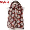 US Christmas Women Santa Printed Soft Satin-Silk Large Wraps Shawl Scarf 10Types