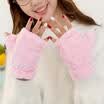 Women Soft Half Finger Gloves Winter Warmer Knitted Mittens Fingerless tianfany