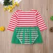 UK Newborn Baby Girls Striped Romper Jumpsuit Bodysuit Lace Dress Outfit Clothes