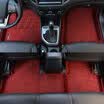 Kaka buy full wire circle surrounded by car mat 18MM double thick manufacturers custom straight black red